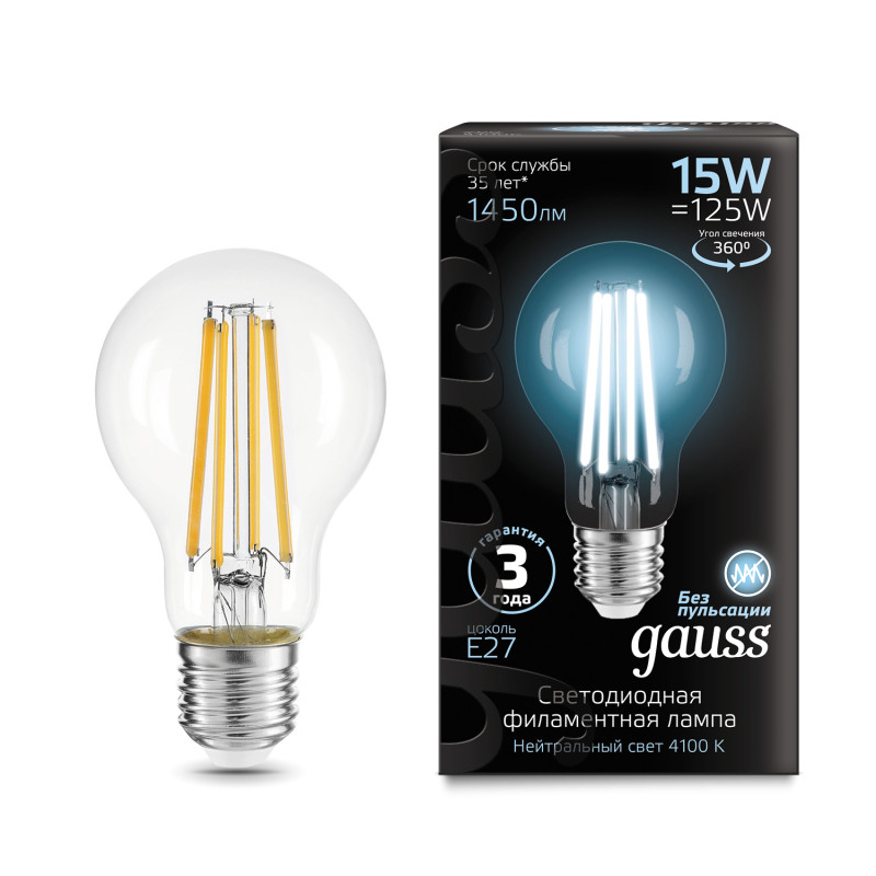 Светодиодная лампа Gauss 102902215 лампочка gauss 102902215 filament