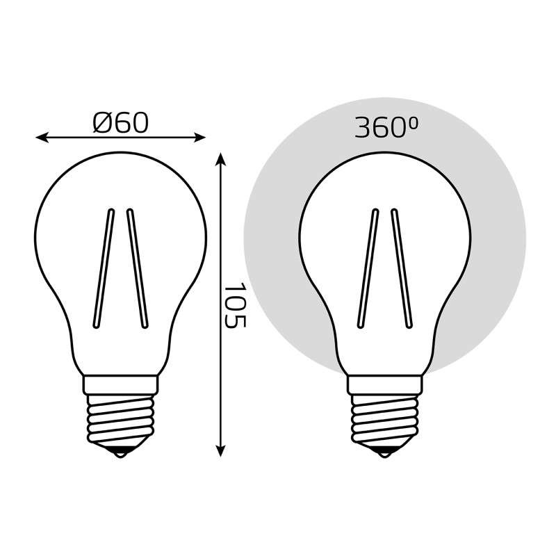 Светодиодная лампа Gauss 102802110-S