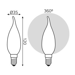 Светодиодная лампа Gauss 104201109