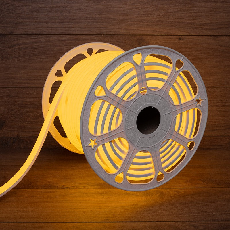 Гибкий неон LED SMD, форма – D, 16х16 мм, желтый, 144 LED/м, бухта 50 м Neon-Night 131-081 triol night city игрушка для собак винил мяч неон