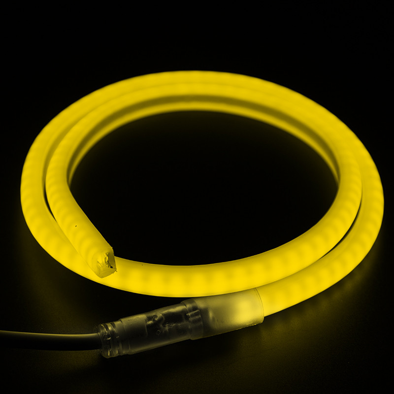 Гибкий Неон LED SMD 12х12 мм, форма - D, жёлтый, 120 LED/м, бухта 100м Neon-Night 131-071 форма для пиццы