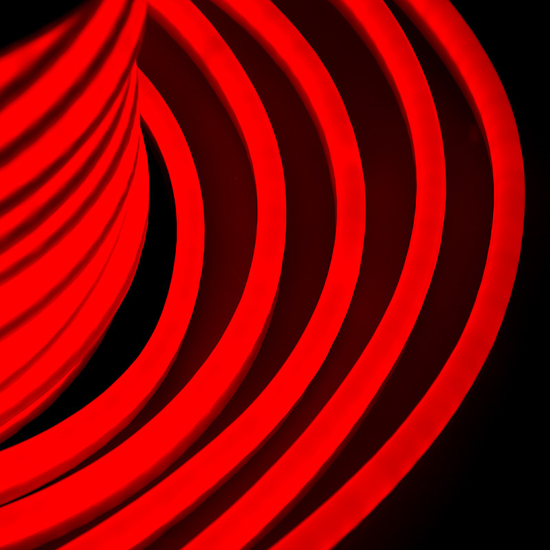 Гибкий Неон DIP 12x26мм - красный, оболочка красная, бухта 50м Neon-Night 131-022 гибкий неон lm 24v 2835 120p ww белый теплый 8х18мм 1метр