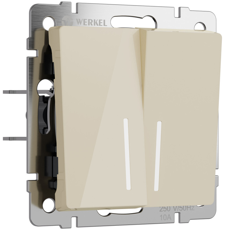 Выключатель Werkel W1120143 выключатель werkel wl18 01 05 на 4 положения двухклавишный белый ретро a036794