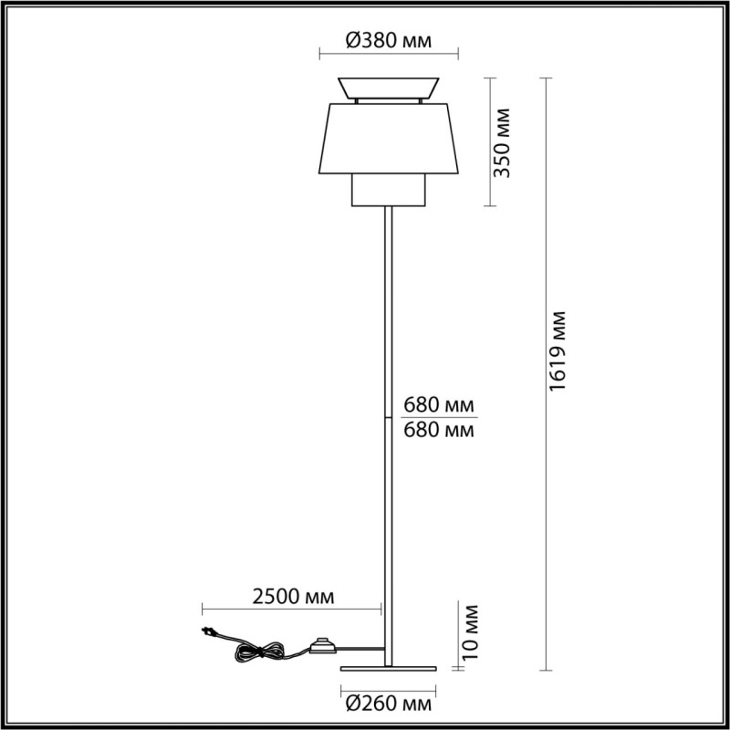 Торшер Odeon Light 4992/1FA