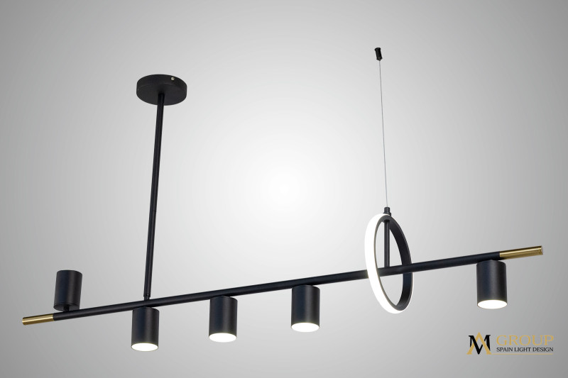 Люстра на штанге AM Group AM438 BK 15593₽