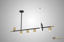 Люстра на штанге AM Group AM438 POLISHED GOLD
