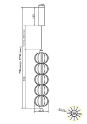 Подвесной светильник Maytoni MOD216PL-L10G3K