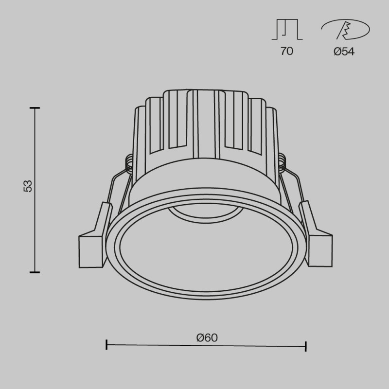 Встраиваемый светильник Maytoni Technical DL058-7W3K-W