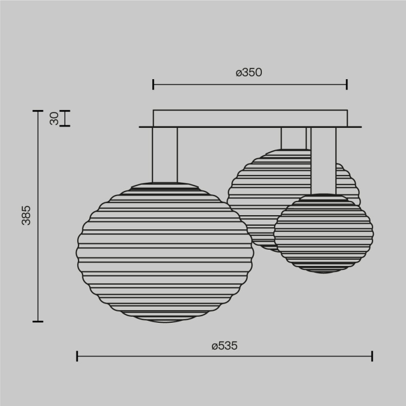 Накладная люстра Maytoni MOD268CL-03B