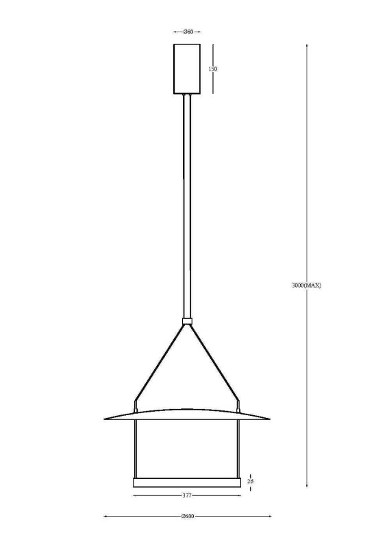Подвесной светильник Maytoni MOD280PL-L30B3K