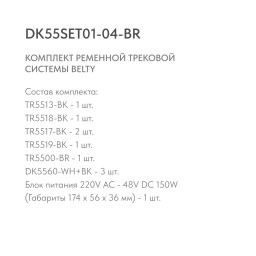 Трек-система Denkirs DK55SET01-04-BR