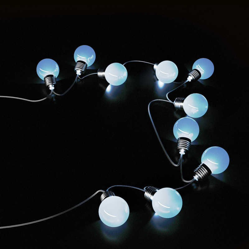 Светодиодная гирлянда Gauss GS033 гирлянда шарики 10м синяя 9в диаметр шарика 23мм 100 led провод пвх ip54