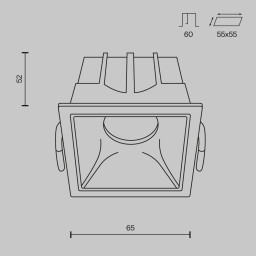 Встраиваемый светильник Maytoni Technical DL043-01-10W4K-D-SQ-WB