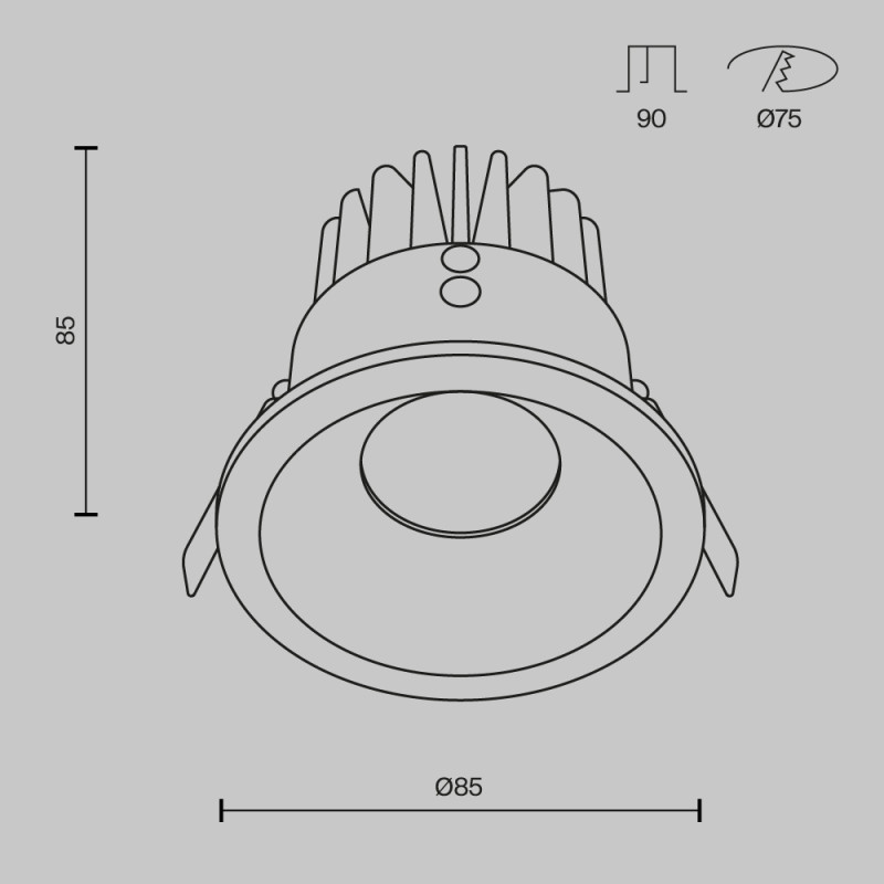 Влагозащищенный светильник Maytoni Technical DL034-L12W4K-W