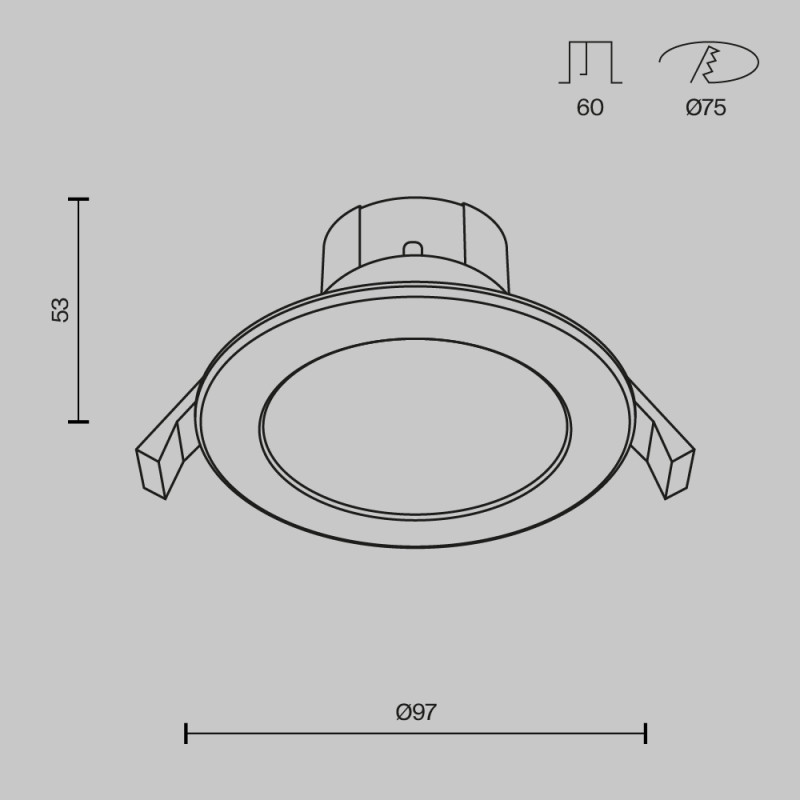 Влагозащищенный светильник Maytoni Technical DL015-6-L7W