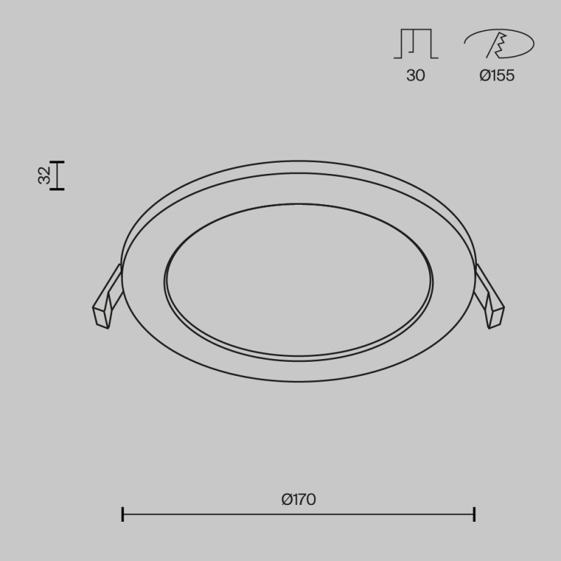 Влагозащищенный светильник Maytoni Technical DL016-6-L12W