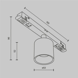 Светильник на шине Maytoni Technical TR132-2-7W3K-B