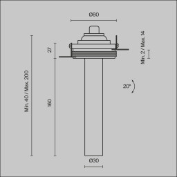 Встраиваемый светильник Maytoni Technical C140TRS-L200-7W3K-W