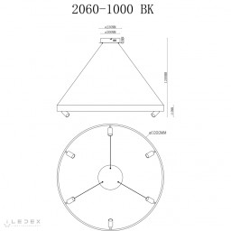 Подвесная люстра iLedex 2060-D1000 BK