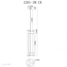 Подвесной светильник iLedex 2301-3M CR