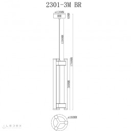 Подвесной светильник iLedex 2301-3M BR