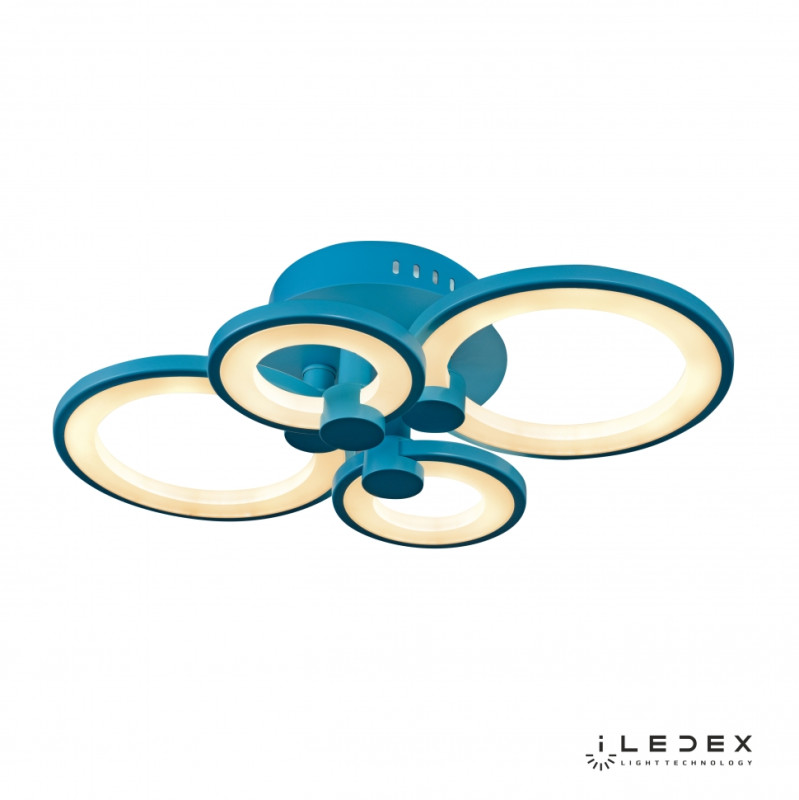 Накладная люстра iLedex A001/4 BLUE потолочная светодиодная люстра iledex ring a001 10 bk
