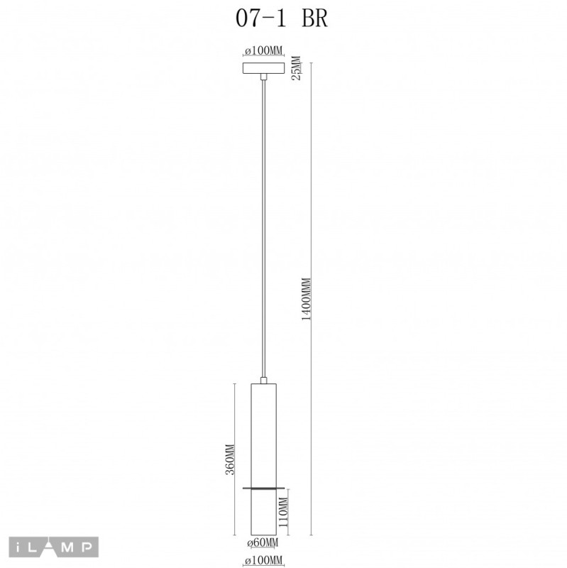 Подвесной светильник iLamp 10706-1 WH-BR