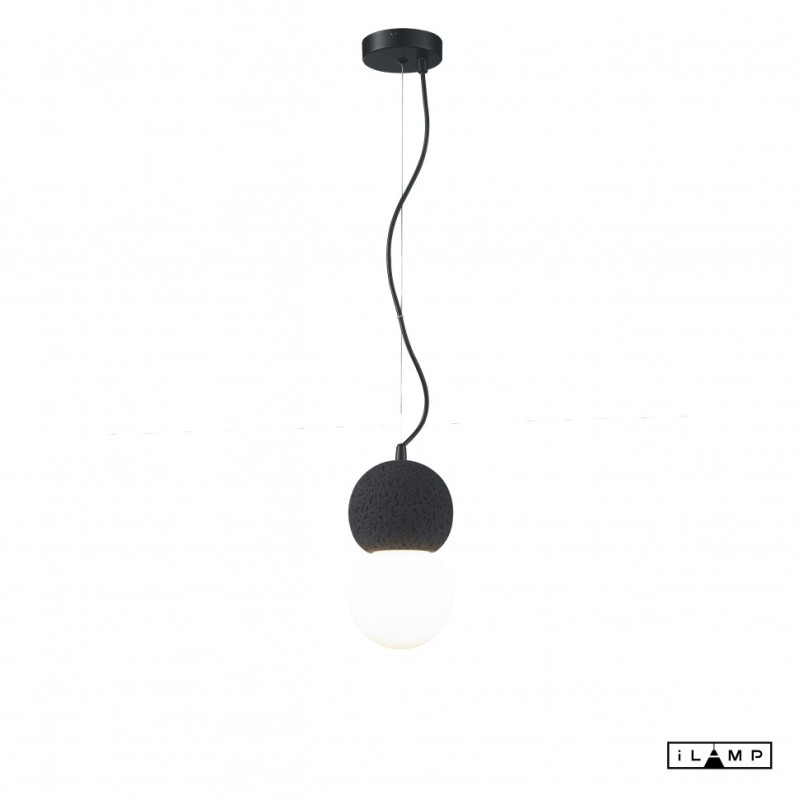 Подвесной светильник iLamp 10694P/1-D100 BK-WH цена и фото