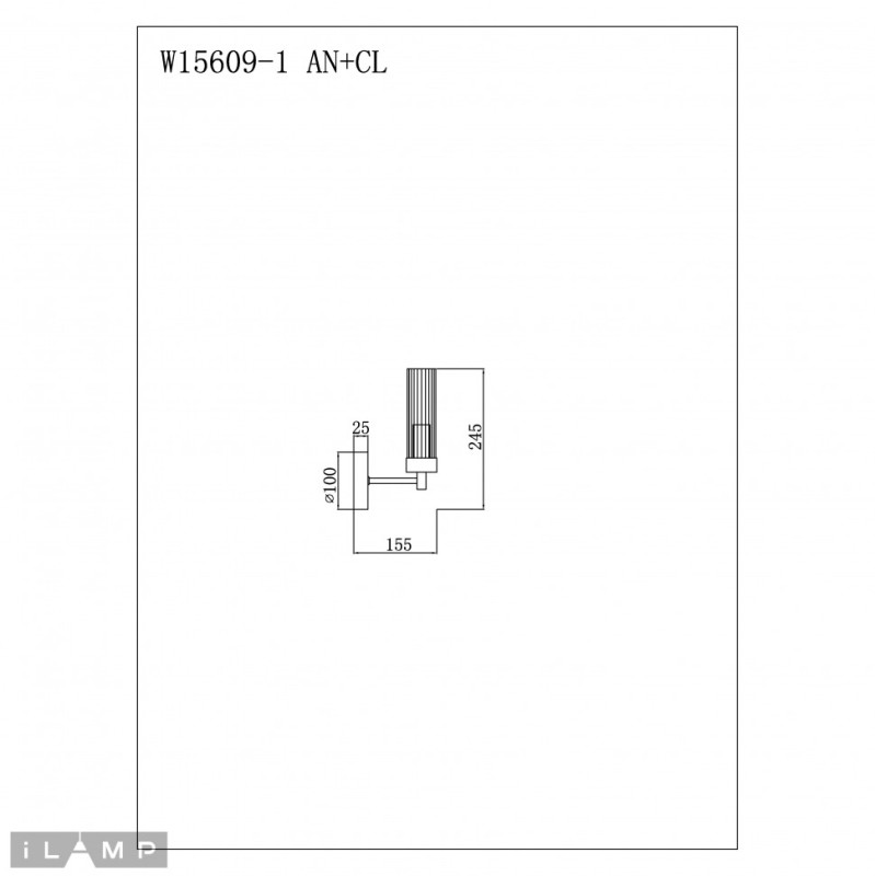 Бра iLamp W15609-1 AN+CL