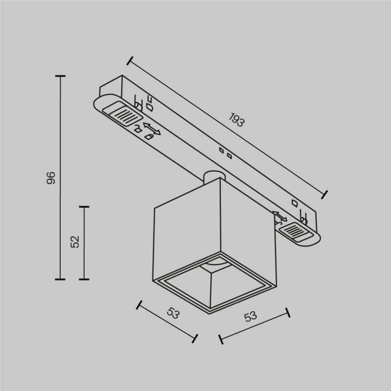 Светильник на шине Maytoni Technical TR133-2-7W3K-BS