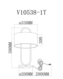 Настольная лампа Moderli V10538-1T
