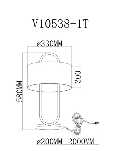 Настольная лампа Moderli V10538-1T