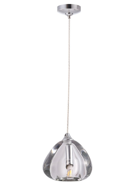 Подвесной светильник Crystal Lux VERANO SP1 TRANSPARENT точечный подвесной светильник ideal lux look sp1 d06 cromo