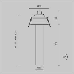 Встраиваемый светильник Maytoni Technical C140RS-L200-7W4K-BBS