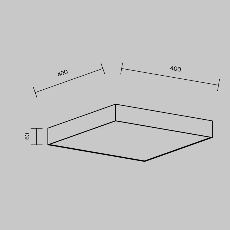 Накладной светильник Maytoni Technical C032CL-45W3K-SQ-B