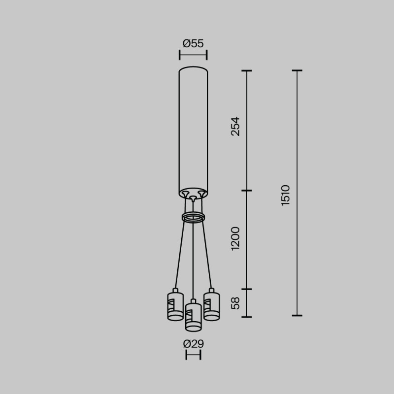 Подвесной комплект Maytoni Technical TRA154SW-BB-R-BS