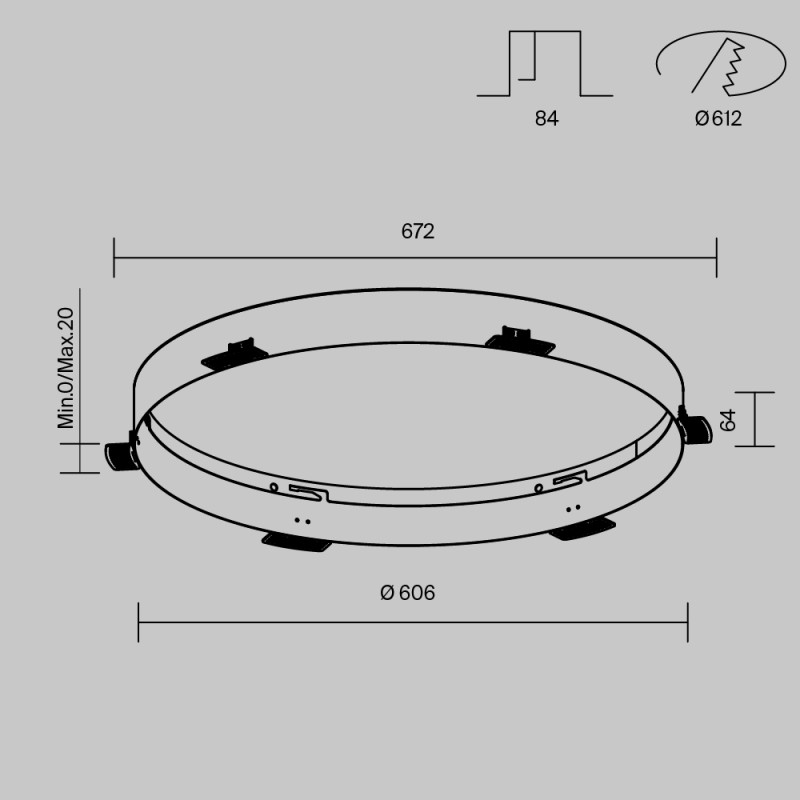 Крепеж Maytoni Technical DLA032-TRS90-W