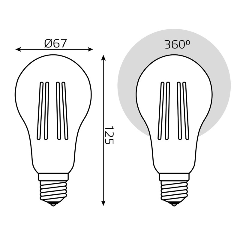 Светодиодная лампа Gauss 40712232
