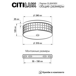 Накладная люстра Citilux CL32413G1