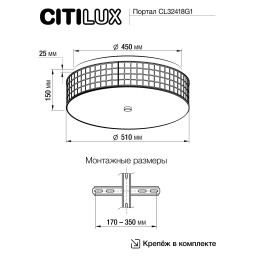 Накладная люстра Citilux CL32418G1