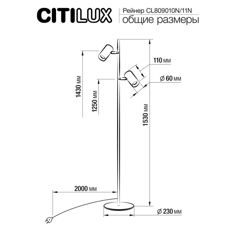 Торшер Citilux CL809010N