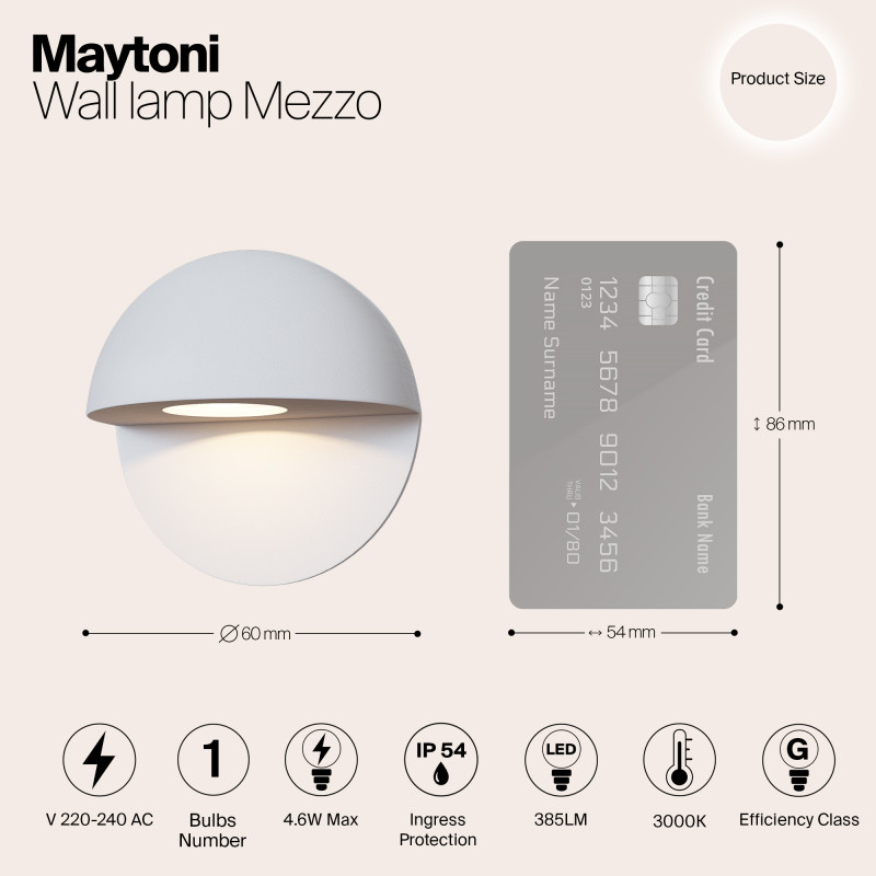 Светильник настенный Maytoni O033WL-L3W3K