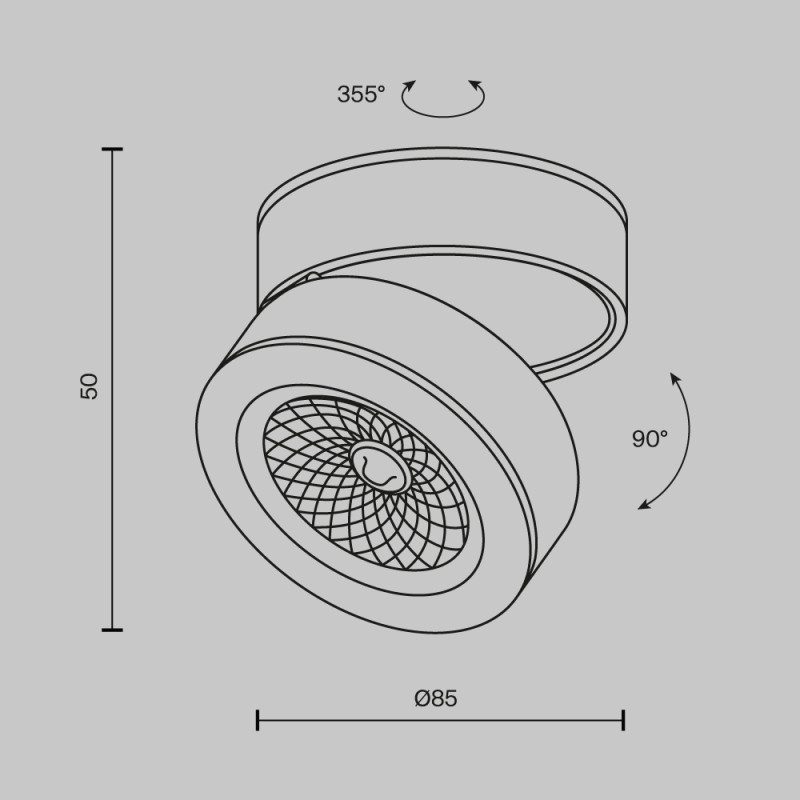 Накладной светильник Maytoni Technical C022CL-7W4K-W-1