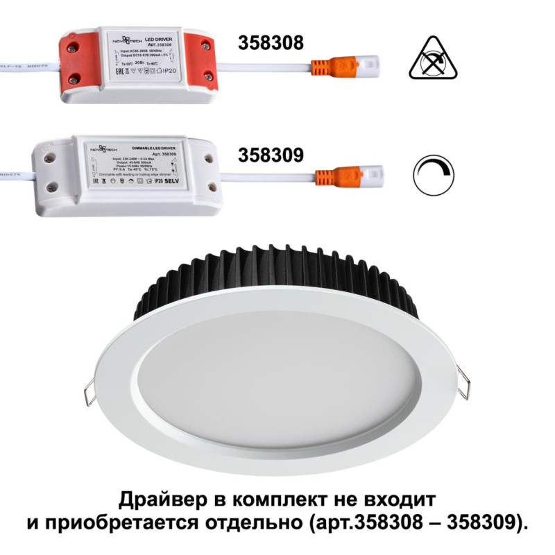 Влагозащищенный светильник Novotech 358306