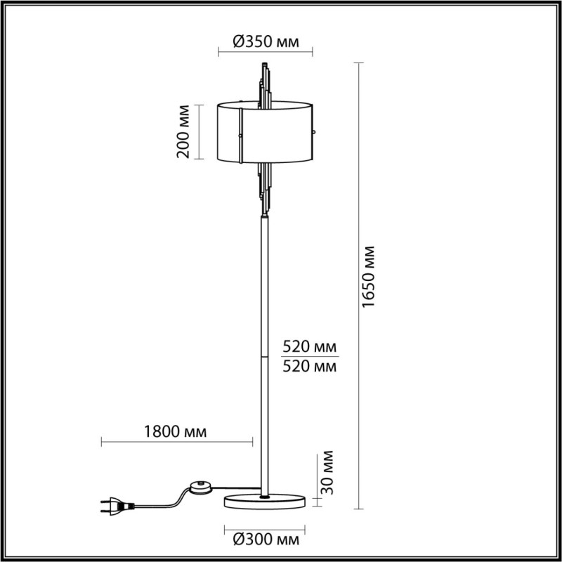 Торшер Odeon Light 4895/3F