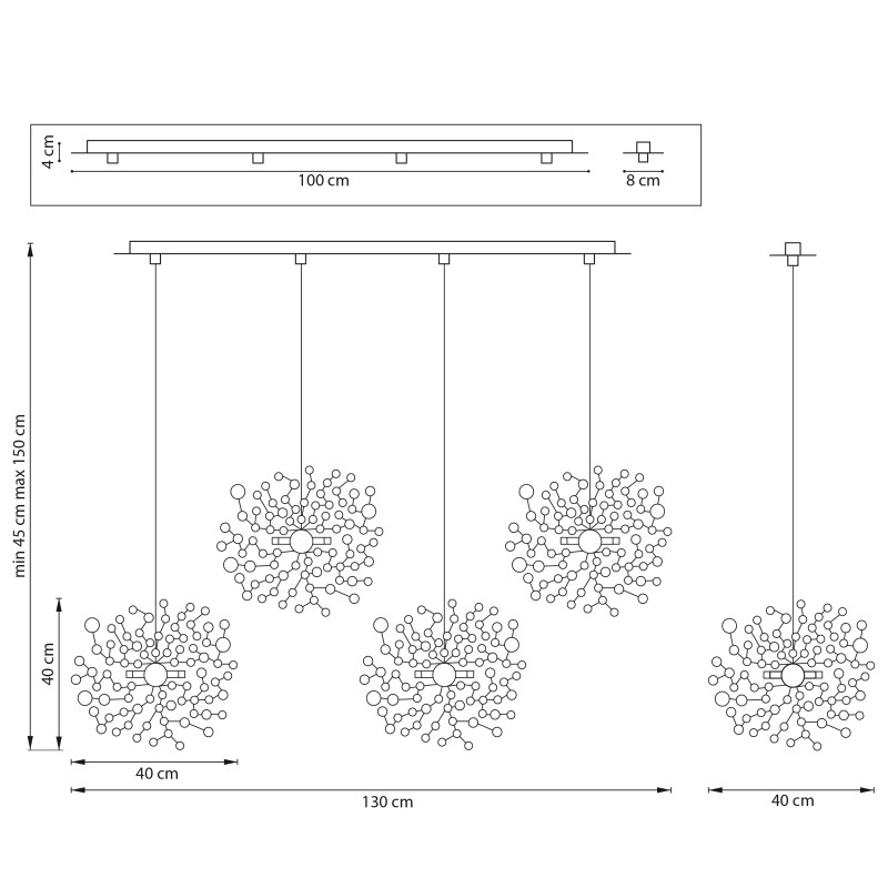 Подвесная люстра Lightstar L4PL721134