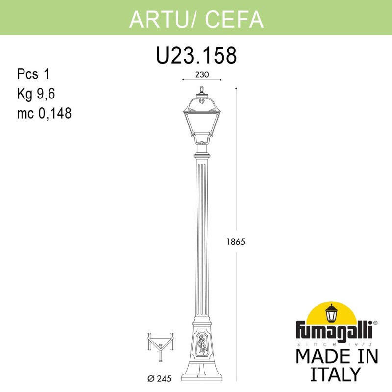 Садово-парковый светильник Fumagalli U23.158.000.WYF1R