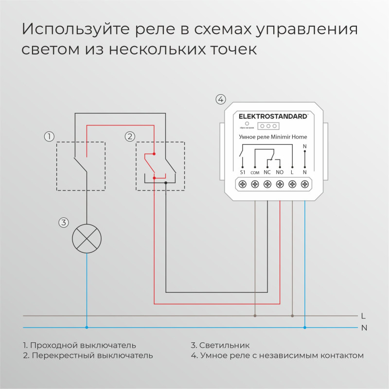 Wi-Fi реле Elektrostandard 76010/00 реле Умный дом