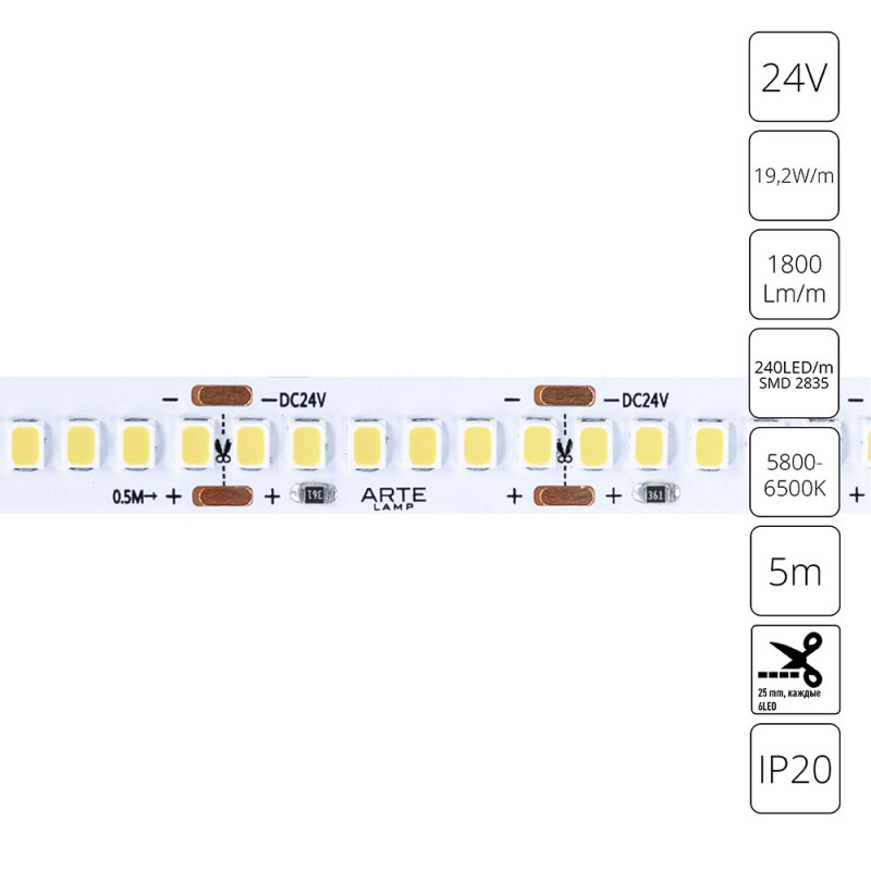 

Лента ARTE Lamp A2424010-03-6K, A2424010-03-6K