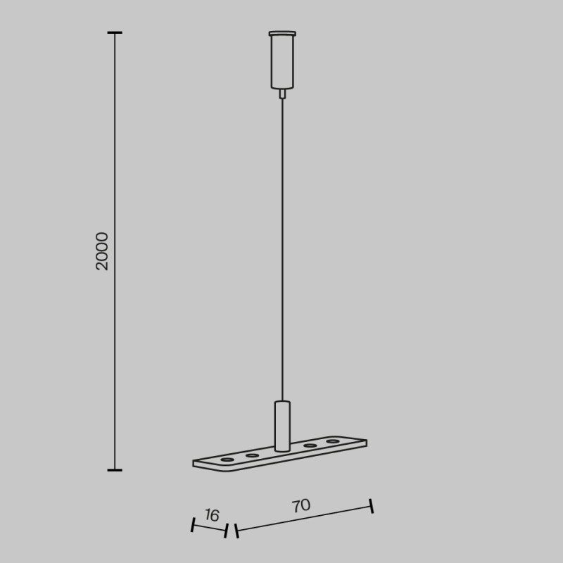 Подвесной комплект Maytoni Technical TRA172SW-R-1B